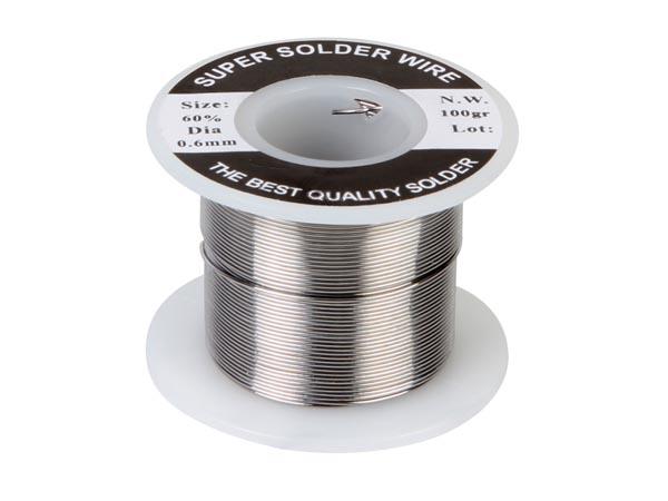 Soudure 60% étain 40%plomb 6/10 rouleau 100g