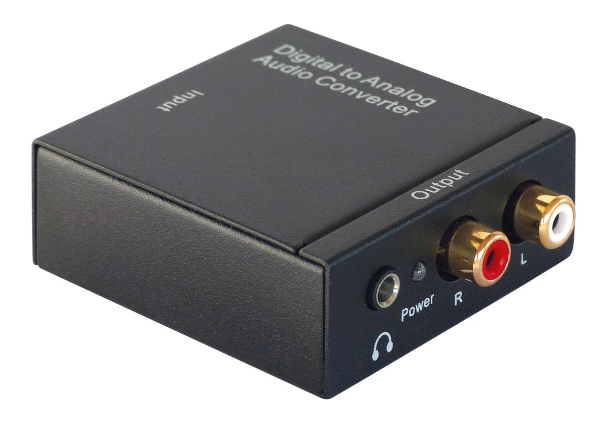 Convertisseur audio numérique (optique+spdif) vers analogique dac (jack 3.5mm + rca)