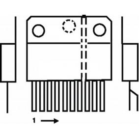 Pwr amp 4x50w / 2 ohms mos-fet sip25