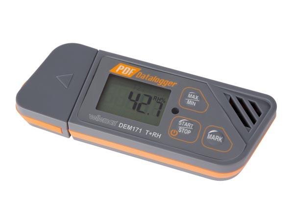 Enregistreur de données thermiques et de taux d'humidité avec port usb