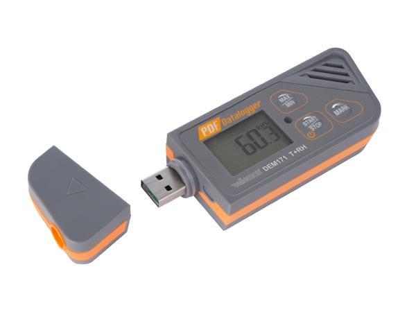 Enregistreur de données thermiques et de taux d'humidité avec port usb