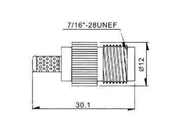 Fiche tnc femelle a sertir pour cable rg6/u d=8.5mm