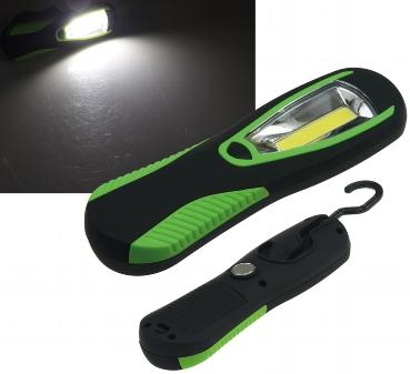 Lampe torche a led cob 2.5w avec crochet de suspension + aimant