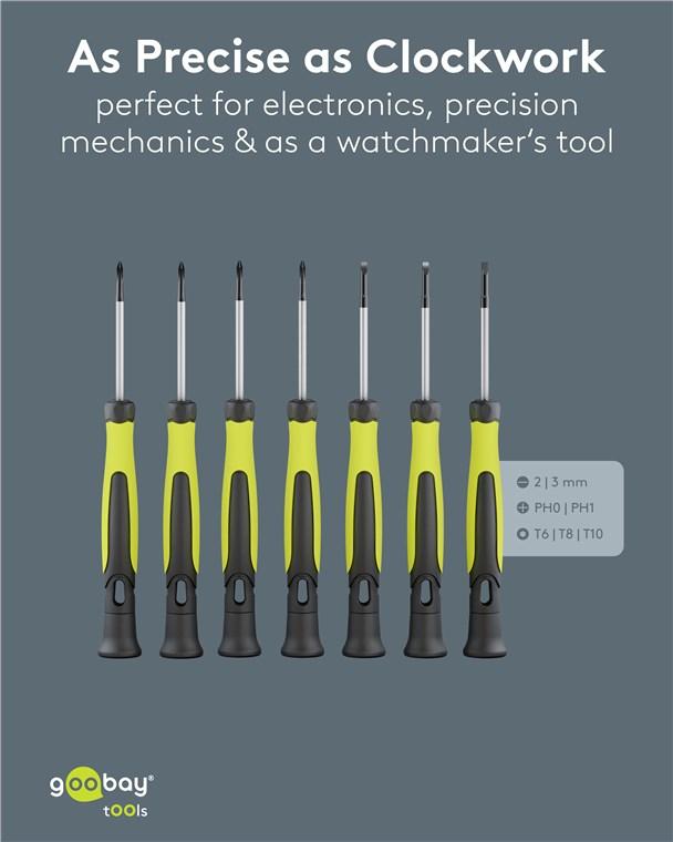 Jeu de tournevis de précision pour multimédia / 7 pièces