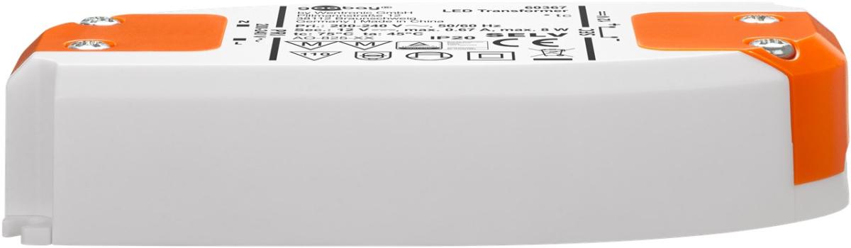 Alimentation led extra-plats 230v / 12v / 8 watts / 94,5x46,2x19,5mm