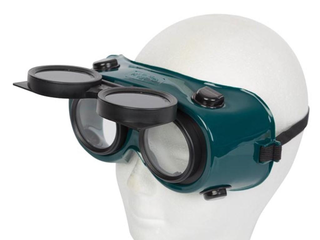 Lunettes de soudage,pliables, avec lentilles anti-rayures et anti-buée, bande ajustable confortable.