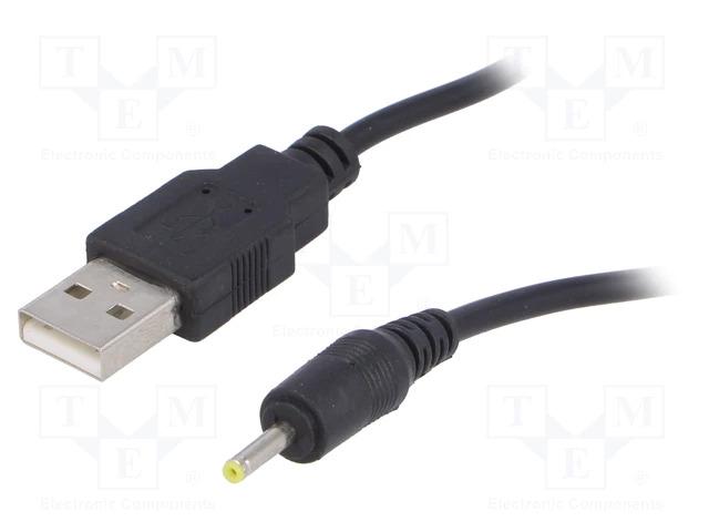 Câble d'alimentation usb a vers prise dc 2.5x0.7mm  l=0.8m