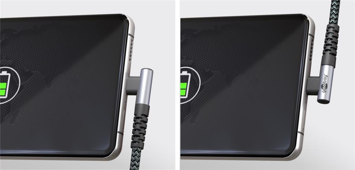 Câble haute qualité usb-c vers usb-c / 1.00 m / coudé / 480 mbps / nylon tressé aluminium