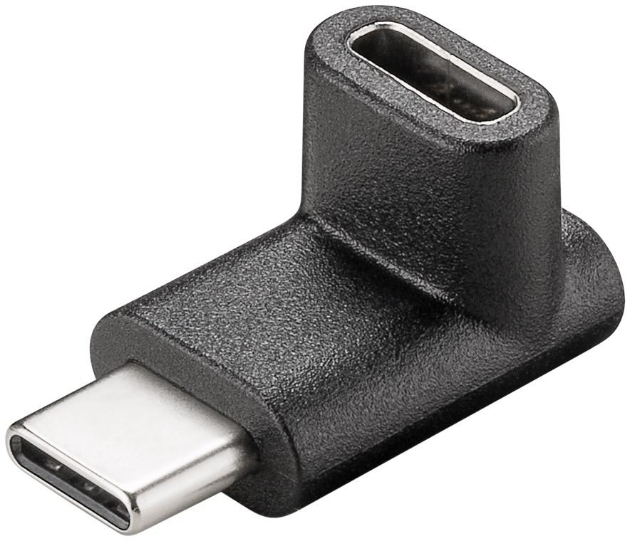 Adaptateur usb-c male vers usb-c femelle coudé 90° 5 gbit/s