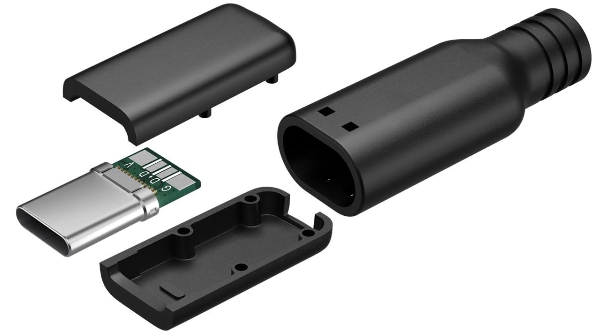 Fiche usb-c version à souder 15w 3a 480 mbit/s usb 2.0