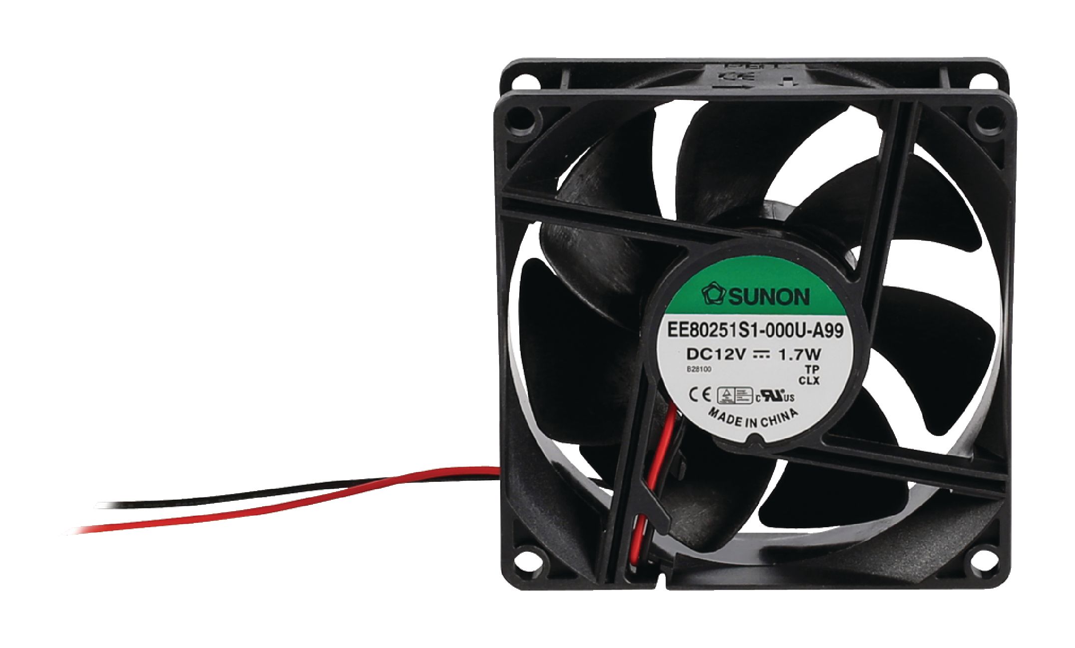 Ventilateur 12v 0.145a 80 x 80 x 25mm 67.9m3/h 33dba sunon roulement a paliers lisses