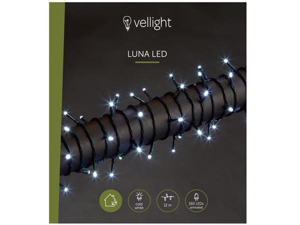 Guirlande 12m - 160 led - blanc froid - câble vert - modulateur - 24 v - ip44