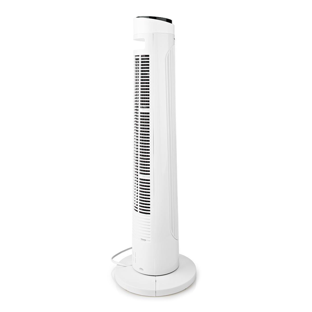 Tour de ventilation (ventilateur) -  3 vitesses | oscillation | 50 w | télécommande | blanc