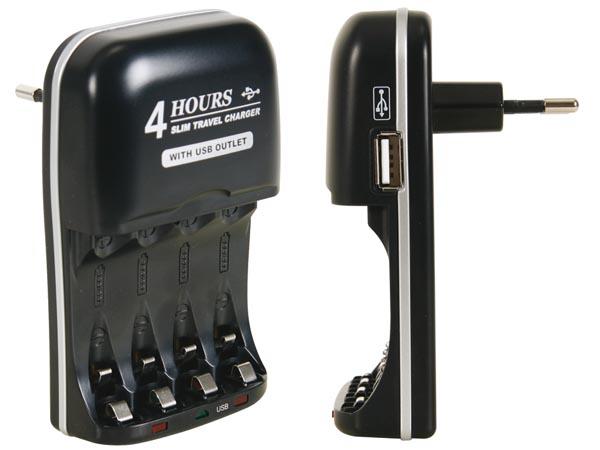 Chargeur rapide pour accus ni-mh avec sortie usb