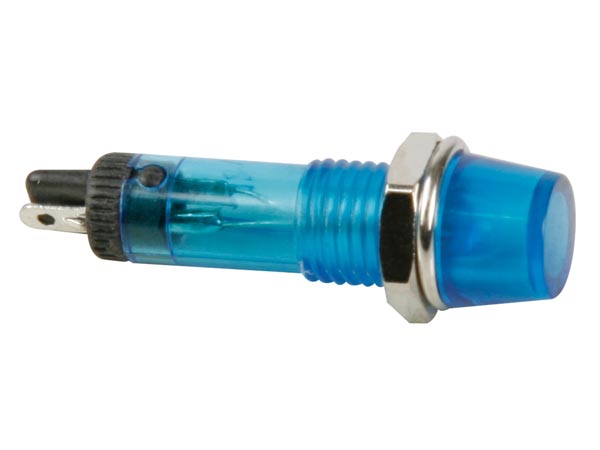Voyant rond 12v bleu d=8mm