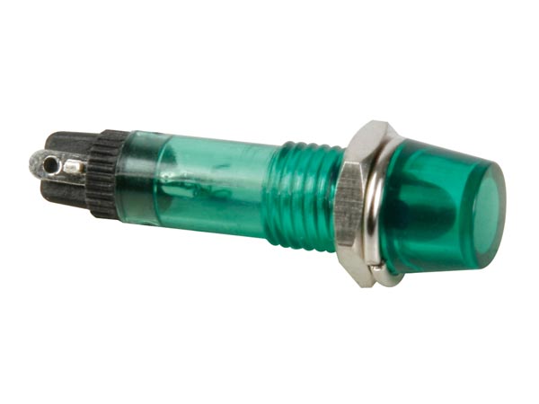 Voyant rond 12v vert d=8mm