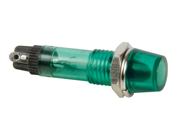 Voyant rond 220v vert d=8mm