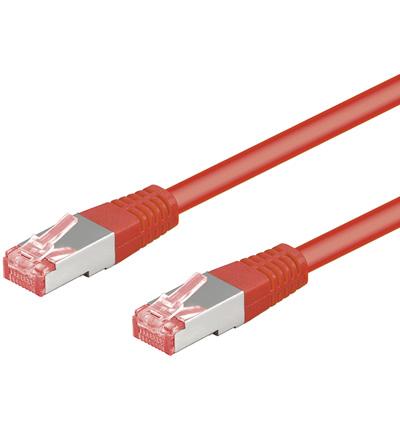 Cat 6-1500 s/ftp pimf red 15m