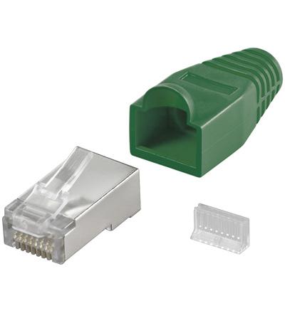 Cat 5 rj45/8p8c plug green