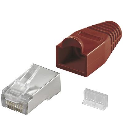 Cat 5 rj45/8p8c plug red