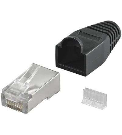 Cat 5 rj45/8p8c plug black