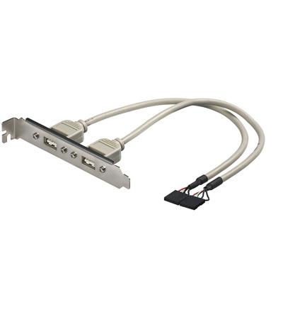 Slot bracket usb 2x usb 2.0 2x 5 pin