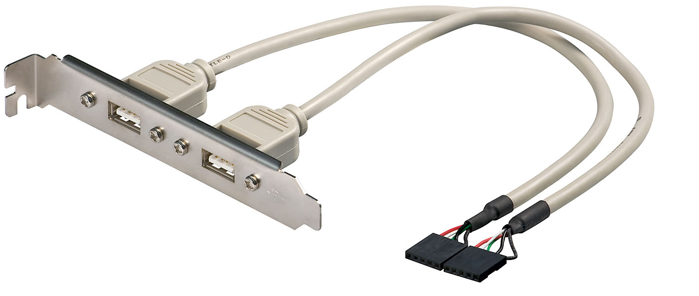 Slot bracket usb 2x usb 2.0 2x 5 pin