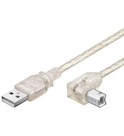 Usb ab 050 90° hispeed trans 0.5m