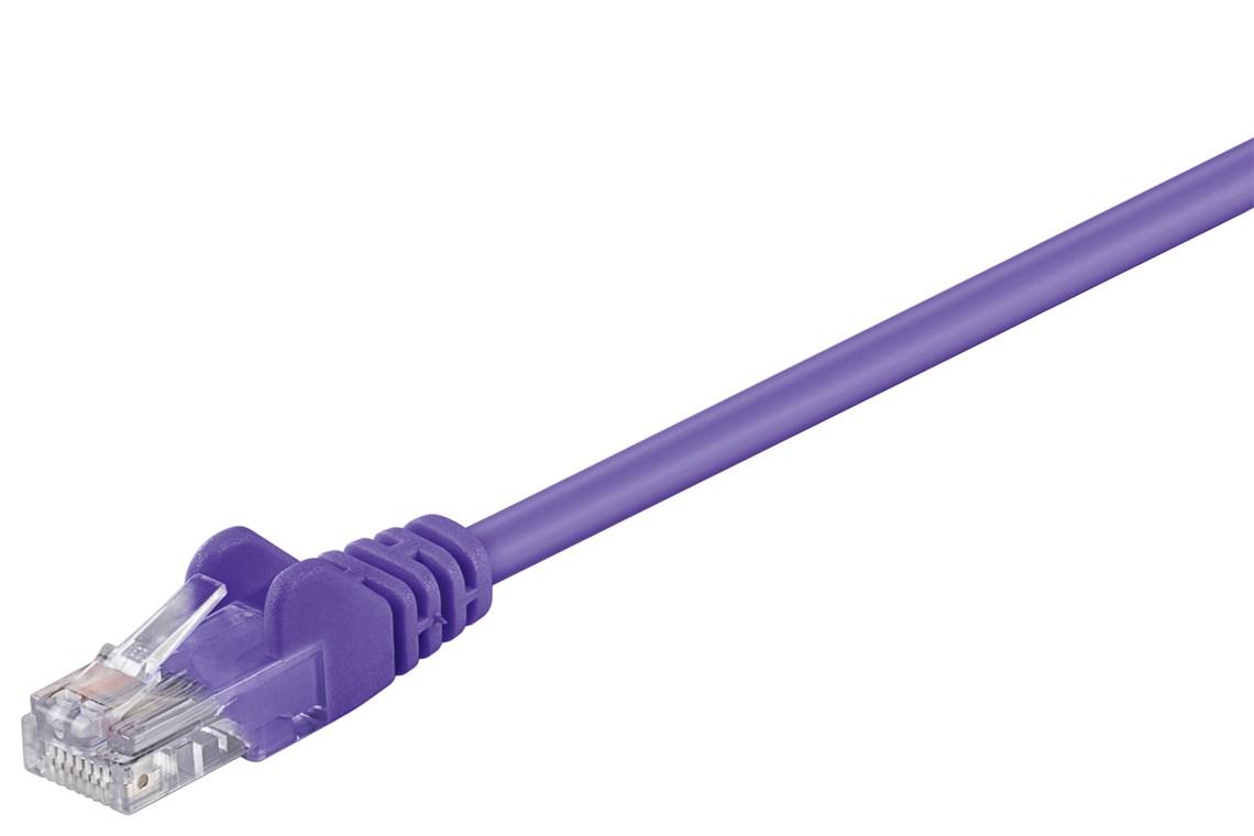 Cordon ethernet cat 5e rj45 mâle-mâle / u/utp / l=3m / violet