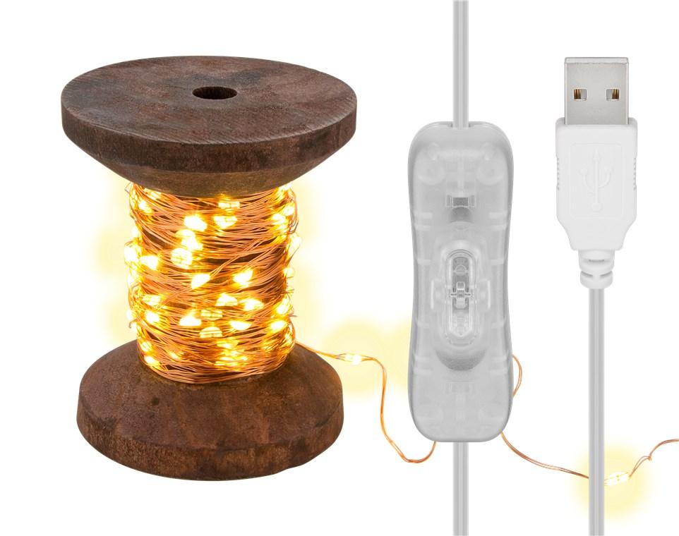 Guirlande lumineuse led "bobine de fil"