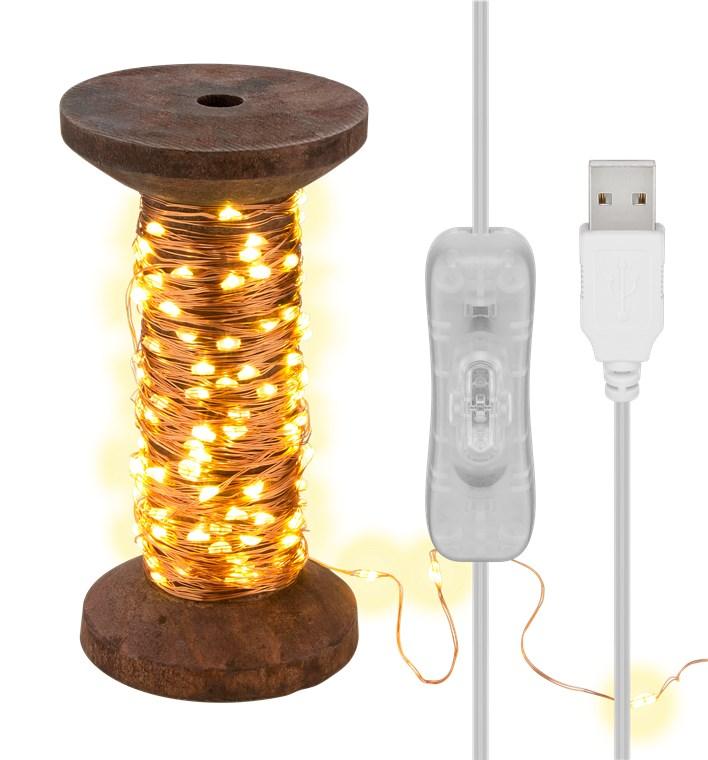 Guirlande lumineuse led "bobine de fil"