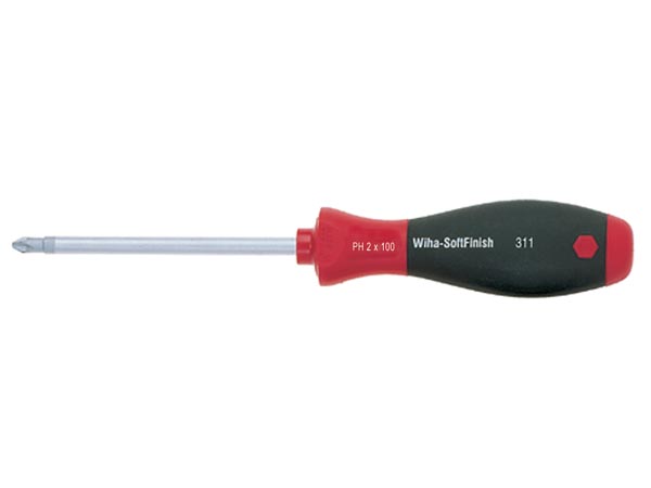 Tournevis softfinish cruciforme ph2 x 100 mm - wiha
