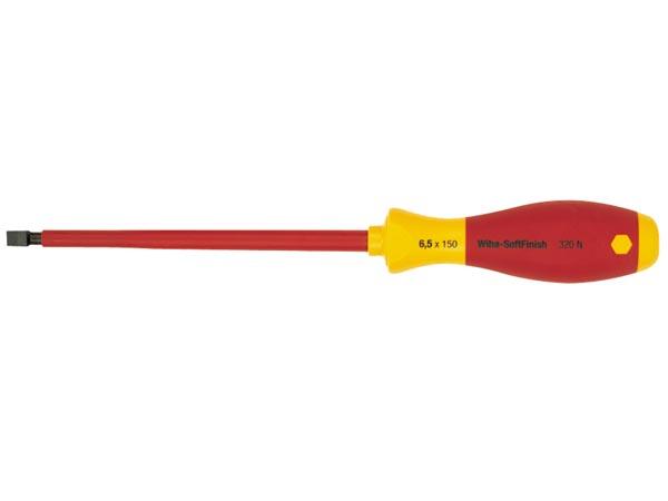 Tournevis plat softfinish vde/gs 6 x 150mm - wiha