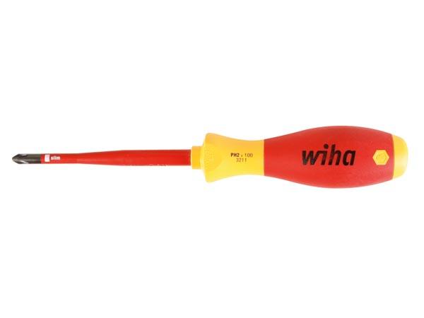 Tournevis slimfix softfinish vde/gs - phillips ph2 x 100mm - wiha