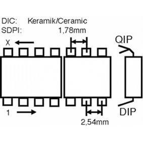 Circuit intégré: amplificateur vidéo;video diff-amp 85mhz >55db dip8