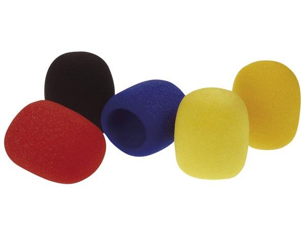 Assortiment de 5 bonnettes pour micro type boule de couleurs différentes