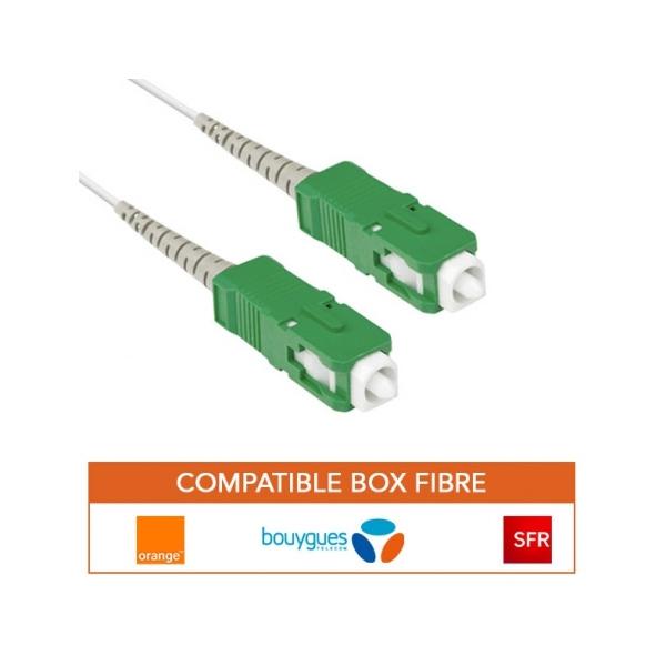 Cordon simplex fibre optique sc-apc / sc-apc 2m (internet) l=15m folan