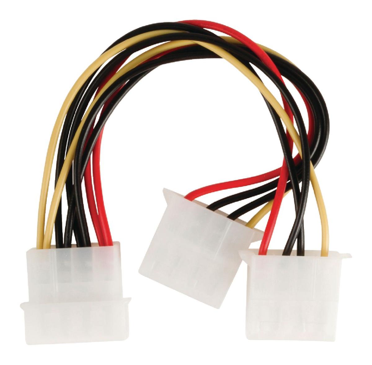 Câble adaptateur d'alimentation interne à connecteur molex mâle vers molex femelle + alimentation à 3 broches d'un ventilateur 0