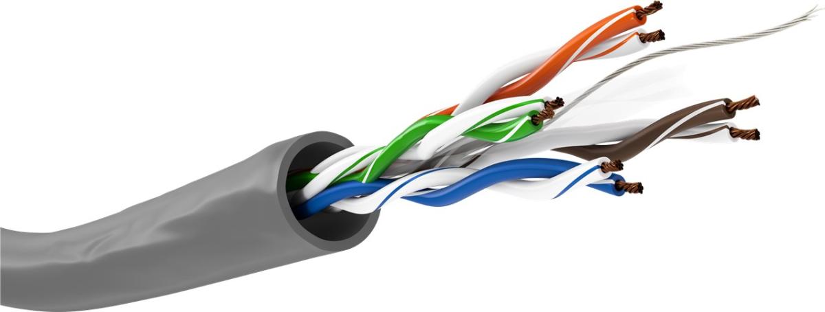Cable réseau cat6a u/utp (simple blindage) 10/100/1000 mbps (pimf) l=100m