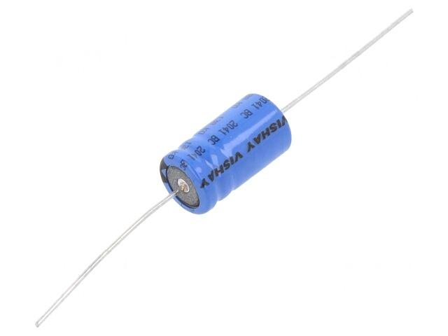 Condensateur chimique axial 100µf 50v 10x18mm 105°c vishay