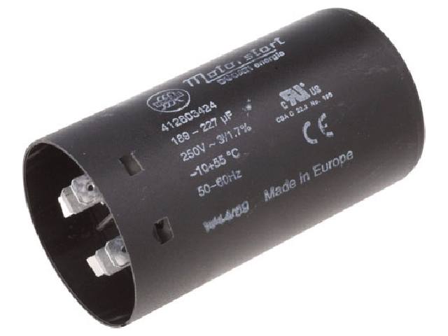 Condensateur demarrage ducati a cosses 200uf 250v 45.5x84mm + filetage m8