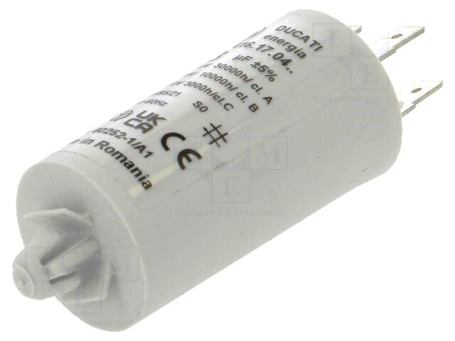 Condensateur moteur (volet, pompe..) 3uf 450vac ±5% Ø28x55mm