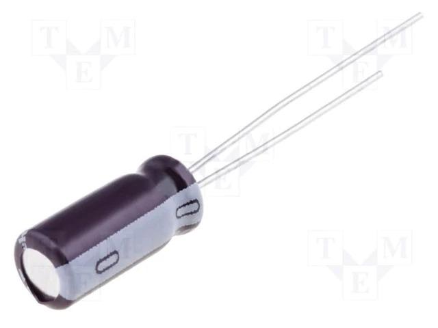 Condensateur: électrolytique; low esr; tht; 10uf; 25vdc; Ø5x11mm nichicon