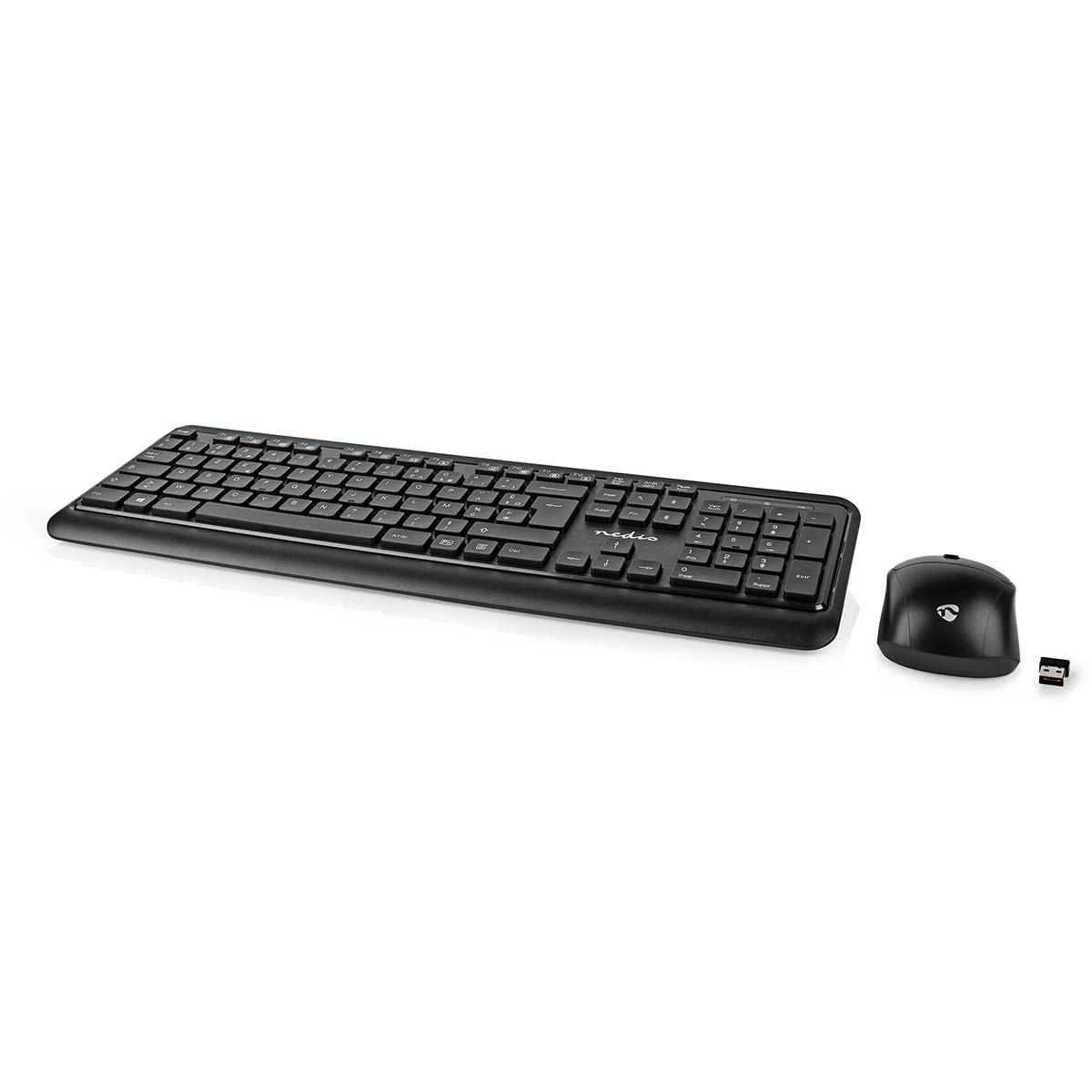 Kit clavier et souris sans fil nedis 800 / 1200 / 1600 dpi azerty