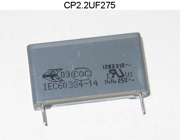 Condensateur mkp x2 275vac 2.2uf pas 27.5mm