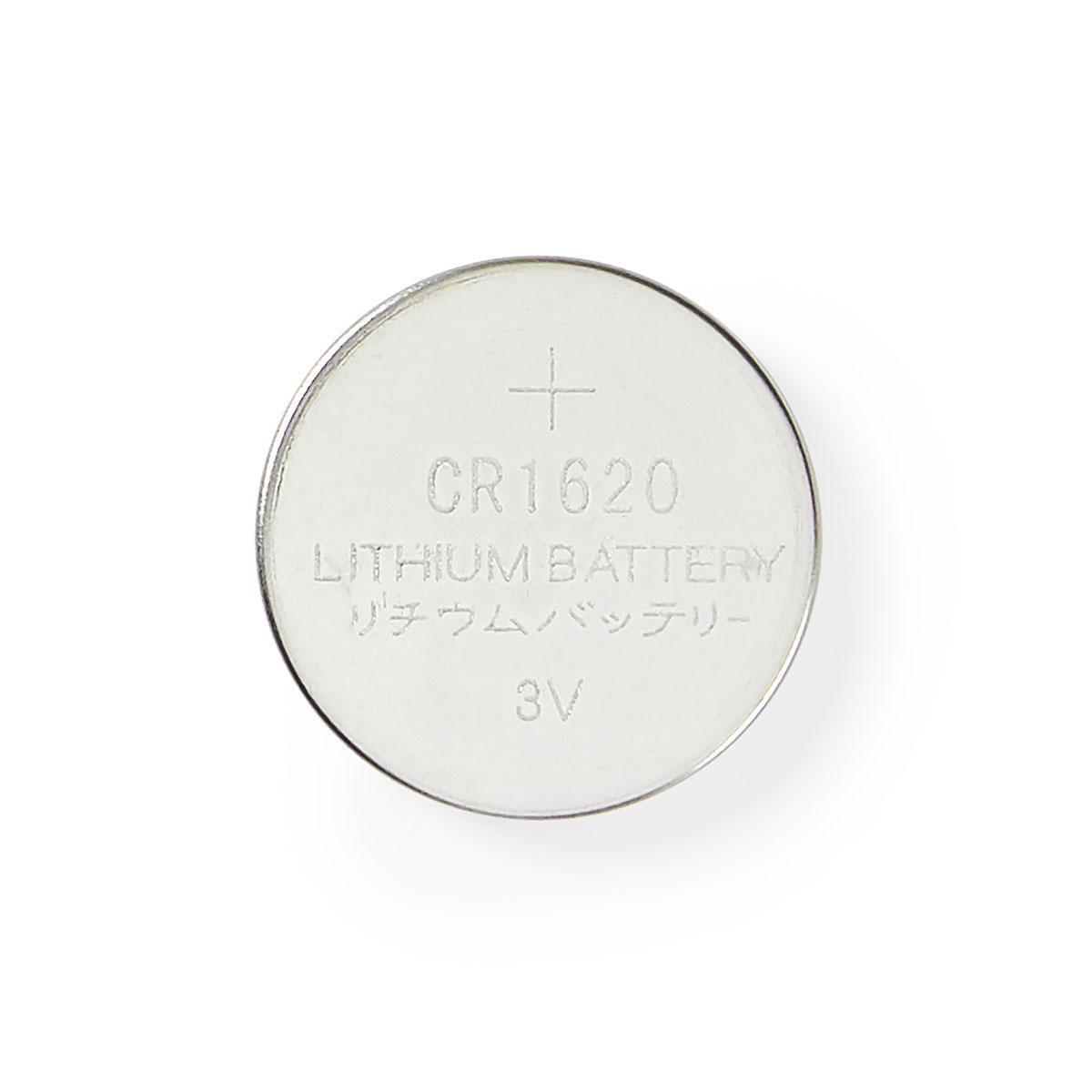 Pile bouton lithium cr1620 3v (lot de 5 pièces)