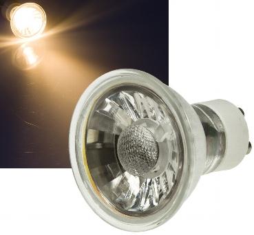 Lampe mr16 gu10 - a led cob 3w - blanc chaud - 3000°k - 250 lumens - 230v - 36°-
