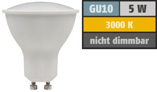 Lampe mr16 gu10 - a led 5w - blanc chaud - 3000°k - 400 lumens - 230v - 110°-