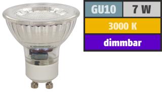 Lampe mr16 gu10 - a led 7w - blanc chaud - 3000°k - 450 lumens - 230v - 36°- dimmable