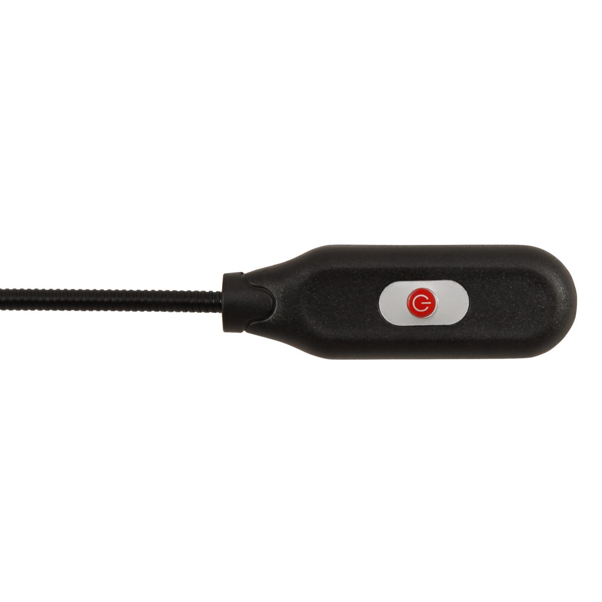 Lampe à pince/lampe de lecture à led, 5 led, avec pile, métal/plastique